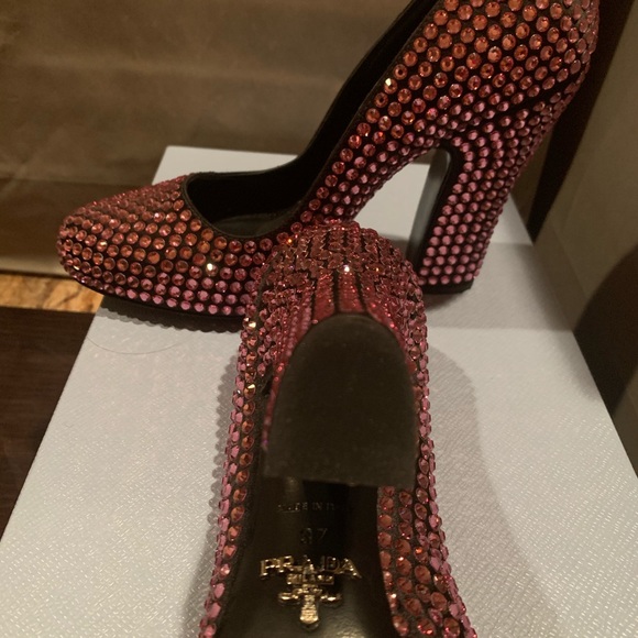 Prada Pink Dazzling Diamond Crystal Heels - Picture 2 of 4